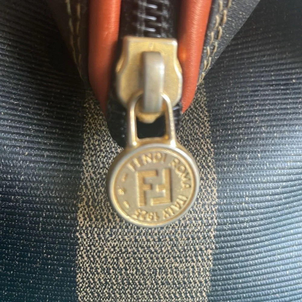 Sold elsewhere - Fendi Mini Pequin Boston Bag Brown Handles - Picture 10 of 16